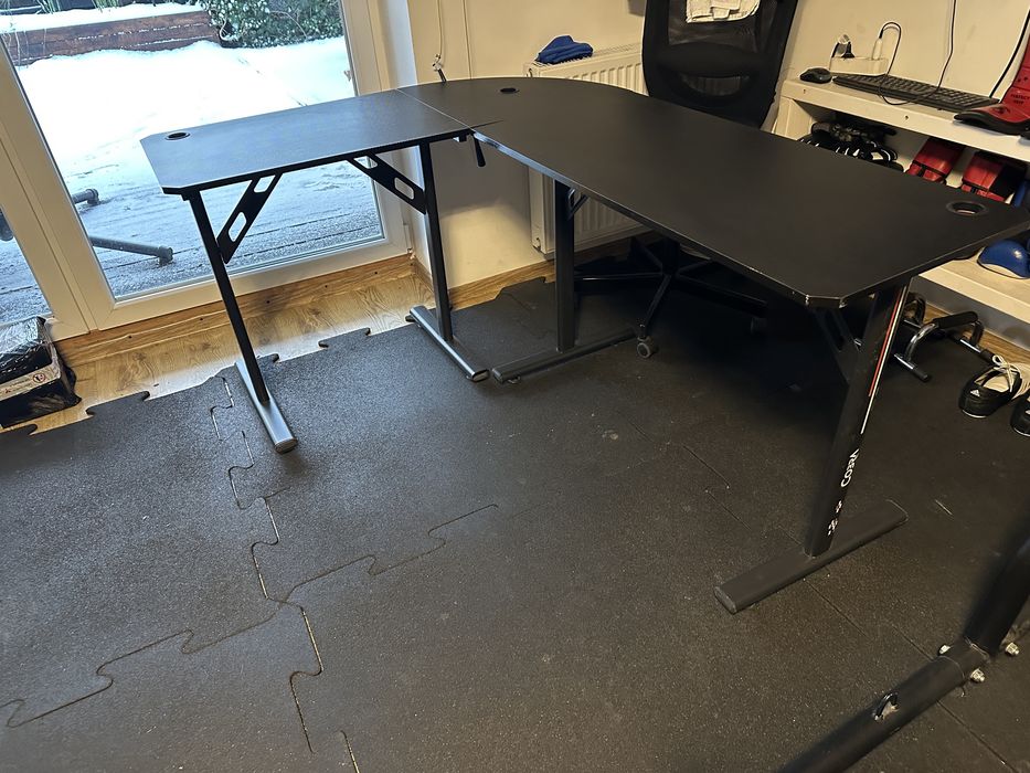 Biurko narożne czarne