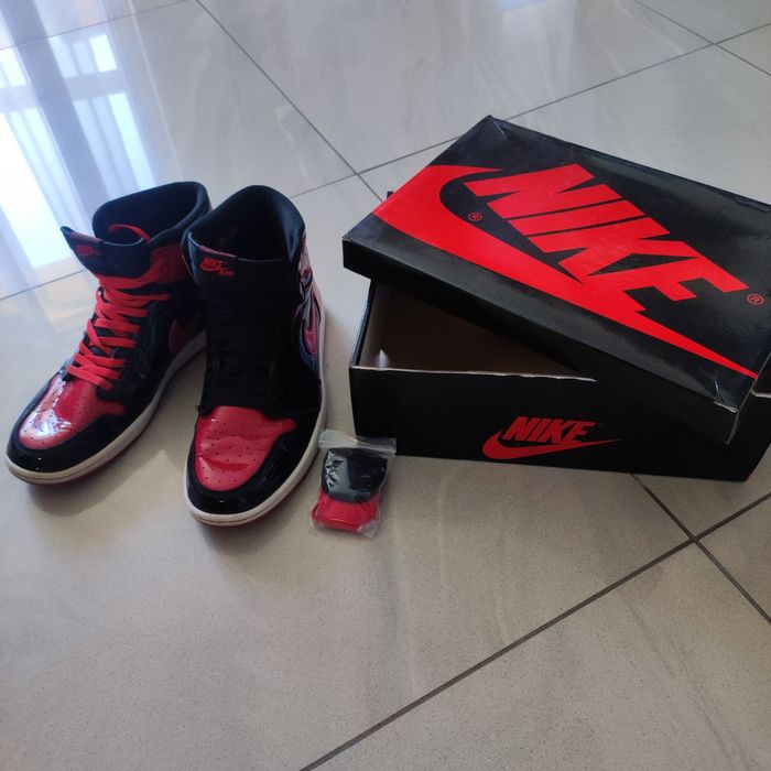Nike Jordan 1 High Patent Bred roz.45