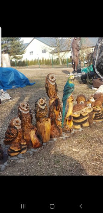 Figurki w drewnie rzeźbione zainpregnowe