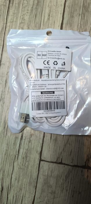 Kabel zasilający USB do DC (prąd stały).