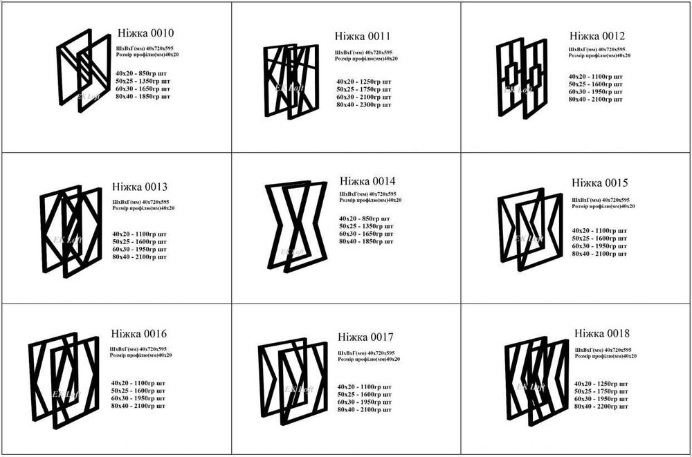 Ніжки для столу. Підстілля. Опори лофт. Стол. Стіл