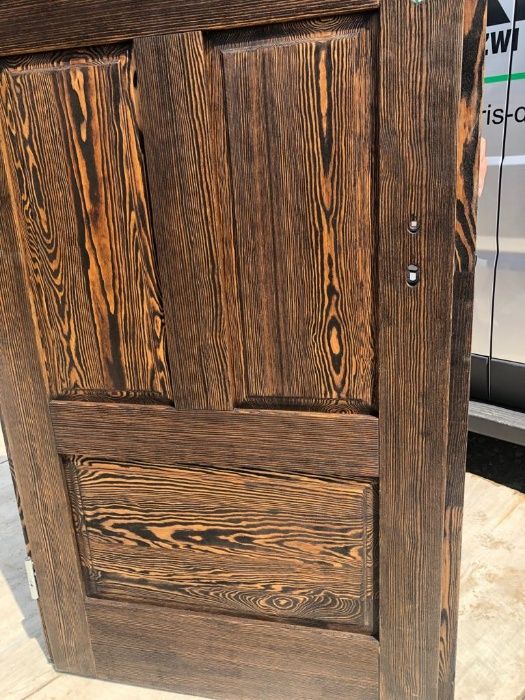 Drzwi zewnętrzne drewniane postarzane wiejskie SOSNA CAŁA POLSKA