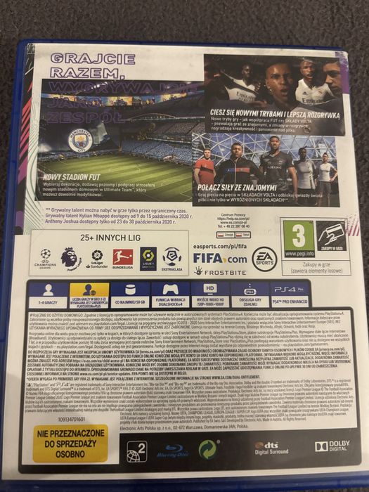 Gra Fifa 21 na ps4