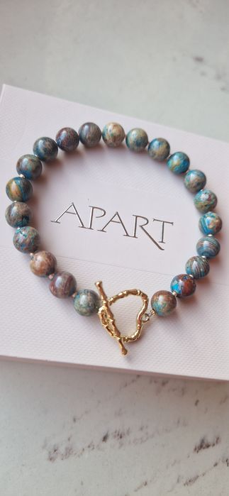 Bransoletka turkus afrykański ozdobne zapięcie  serce  jak Apart