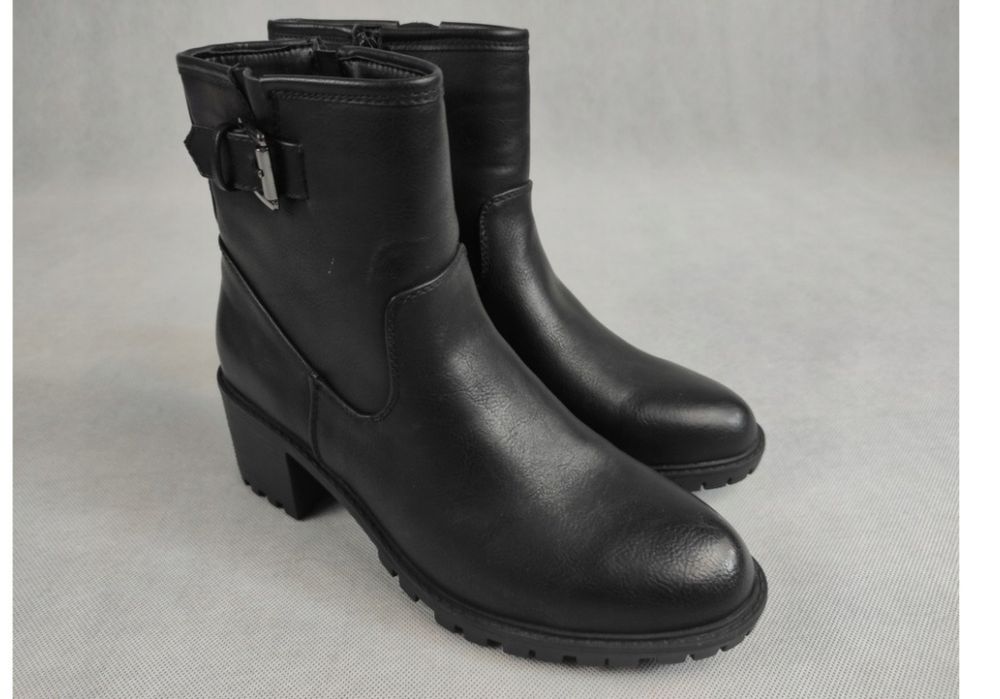 Botki New Look czarne wysokie, słupek r. 40 7