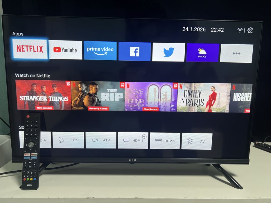 #1809 telewizor smart tv chiq L32H7N NETFLIX YOUTUBE PRIME