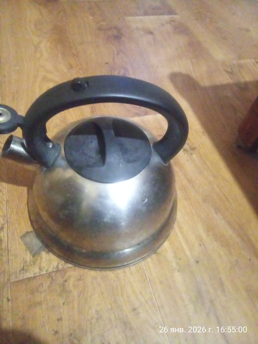 Чайник на плиту нержавейка с листком продам
