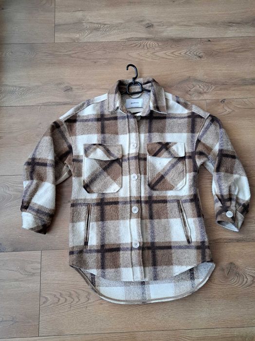 Damska kurtka casualowa w kratę/ zimowa, rozmiar S