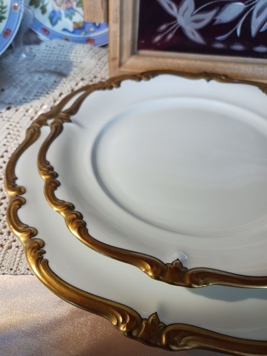 1930 Rosenthal Pompadour grube zlocenie serwis obiadowy