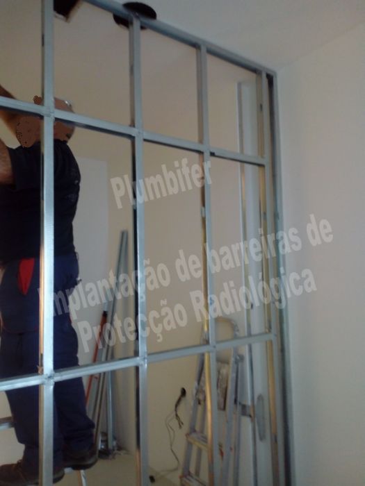 Aplicação de chumbo para protecção radiológica