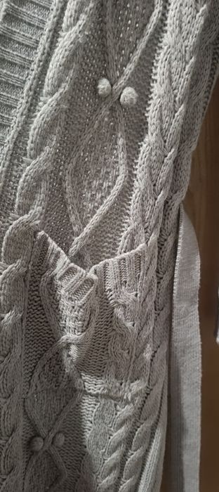 Sweter rozpinany długi