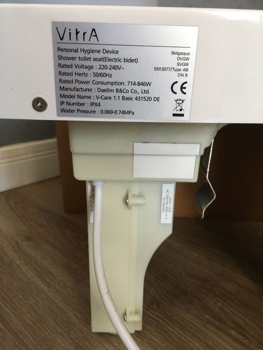 Vitra V-care deska elektryczna do bidetu nowa!