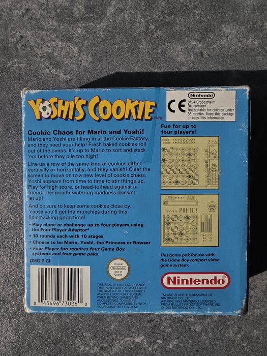 Yoshi's Cookie Game Boy | Komplet w pudełku (CIB) | Oryginał
