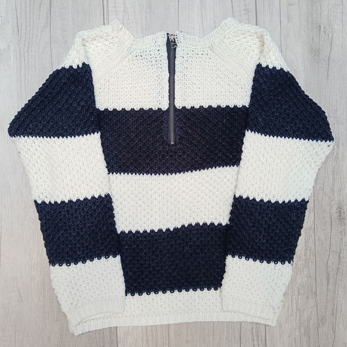 Biało-czarny sweter damski w paski, Reserved, rozmiar XS / 34