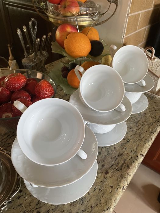 Bulionowki flaczarki biala porcelana Cmielow vintage