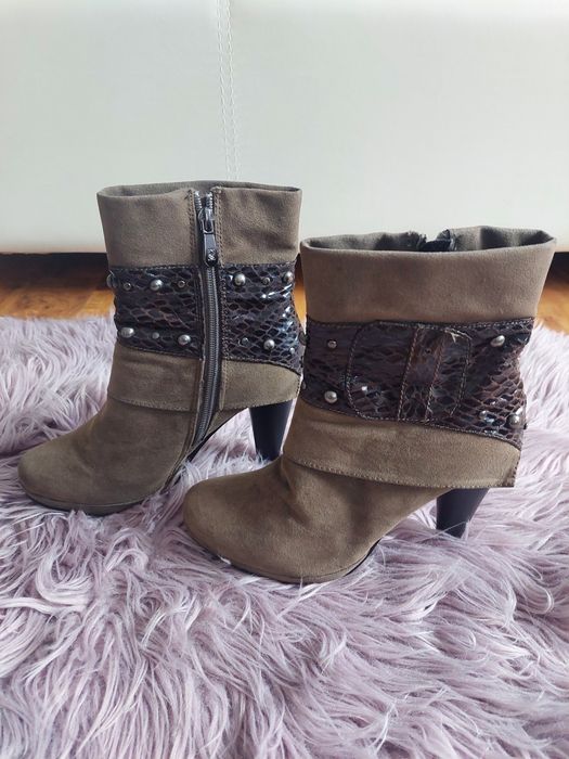 Botki khaki rozmiar 37 cena 25 zł