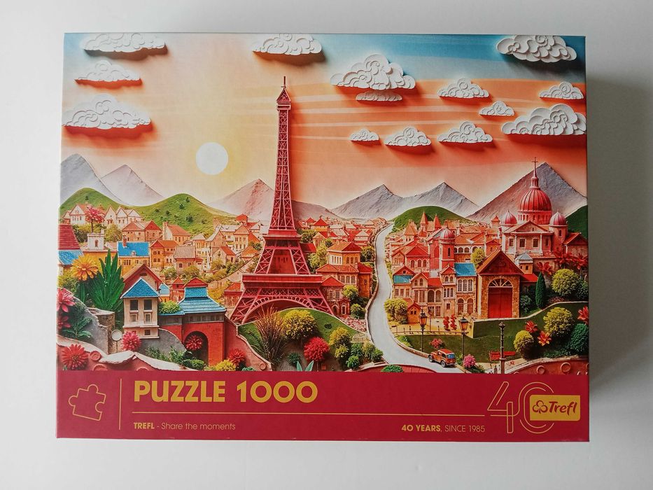 Puzzle Trefl 1000 elementów, Paper Art: Paris, Paryż, kompletne