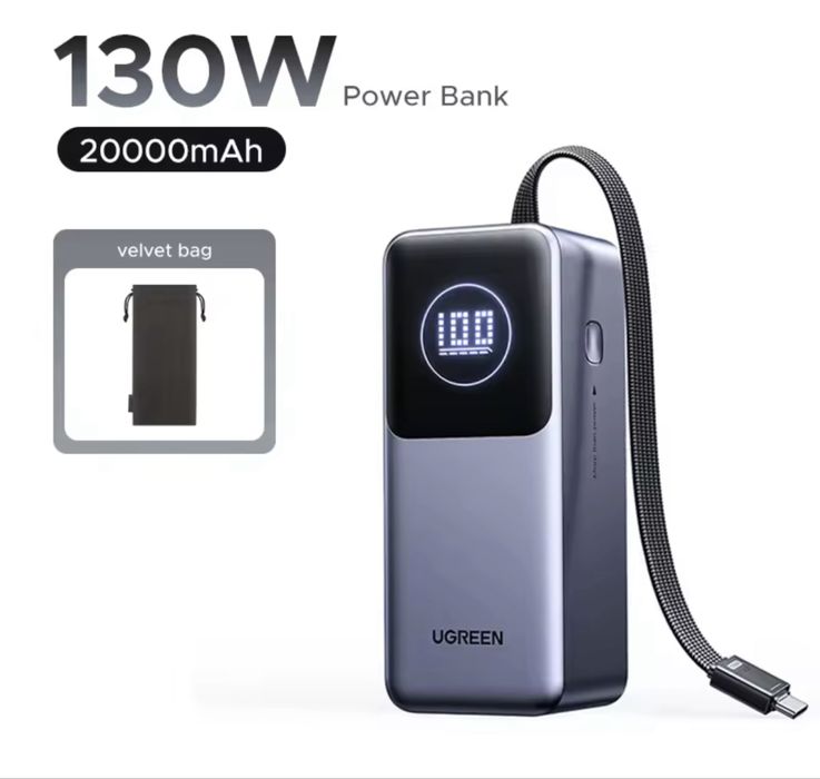 АКЦІЯ! Повербанк UGREEN 130w 20000 mah покращена версія PB723