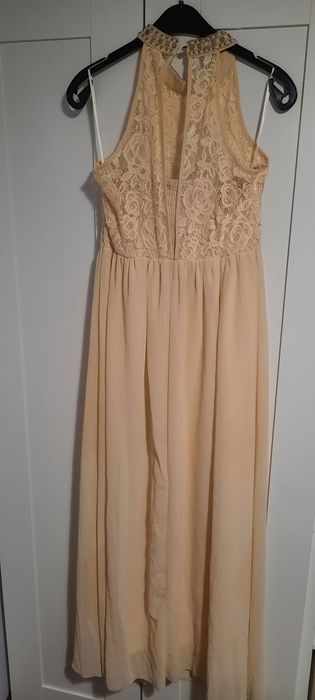 Vestido comprido cerimónia pérola