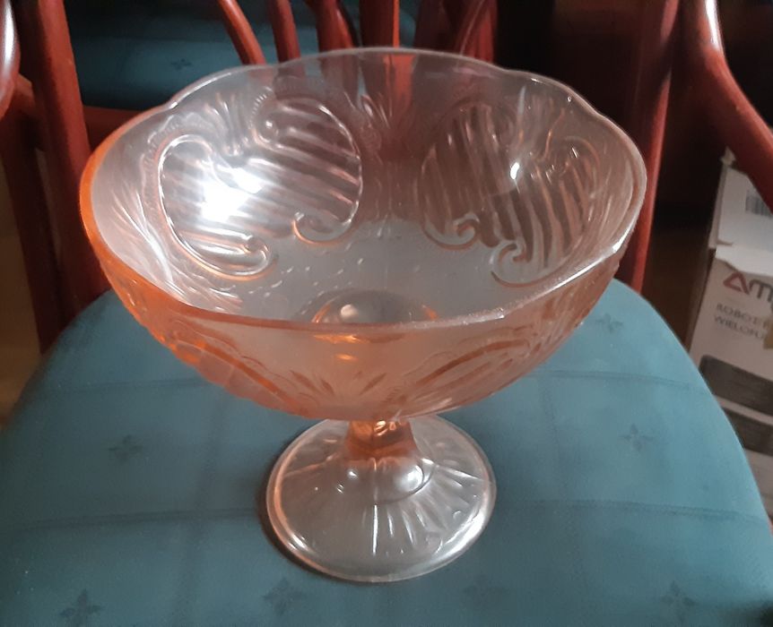 Owocarka HSG Ząbkowice- rozalinowe szkło PRL