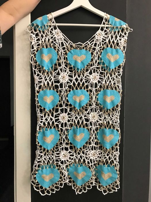 Пляжна в'язана туніка, сукня розм S/M