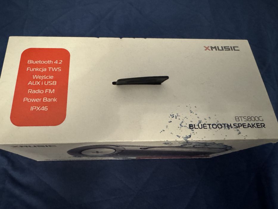 Głośnik Bluetooth X-MUSIC BTS800G | 20W | Powerbank | Jak NOWY!