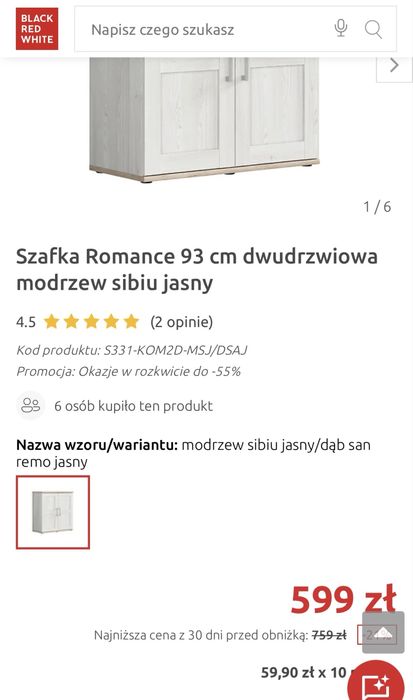 Szafka komoda Brw romance