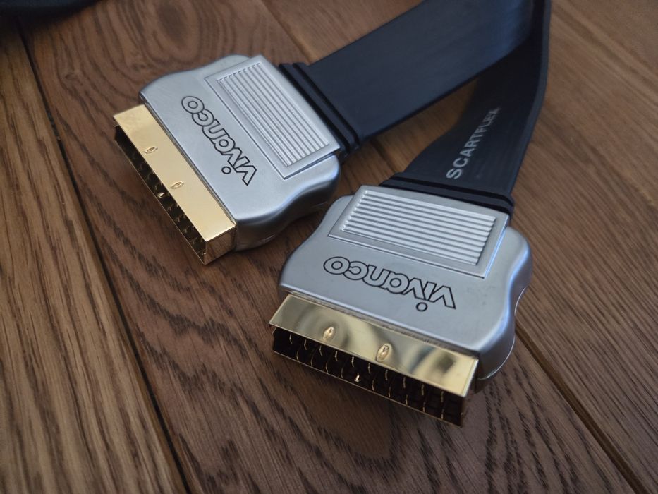 Kabel EURO Scart 150cm, płaski przewód
