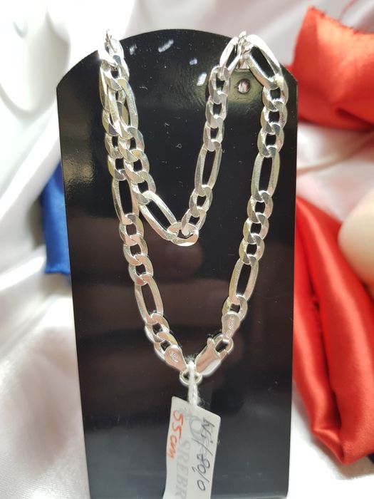 Srebrny łańcuszek splot Figaro srebro 925 długość 55cm