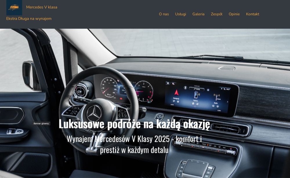 Wynajem BUS Mercedes V Klasa 2025 super wyposażony nowy