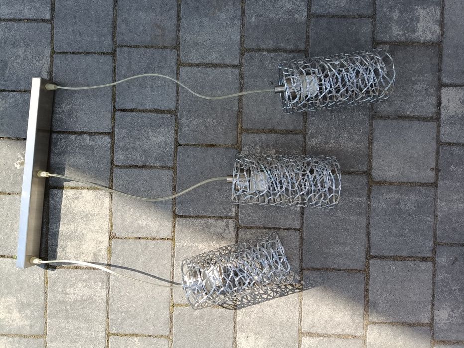 Lampa wisząca srebrna