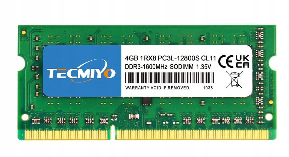 Tecmiyo 4 Gb 1Rx8 Pc3L-12800S Ddr3 1600 Mhz