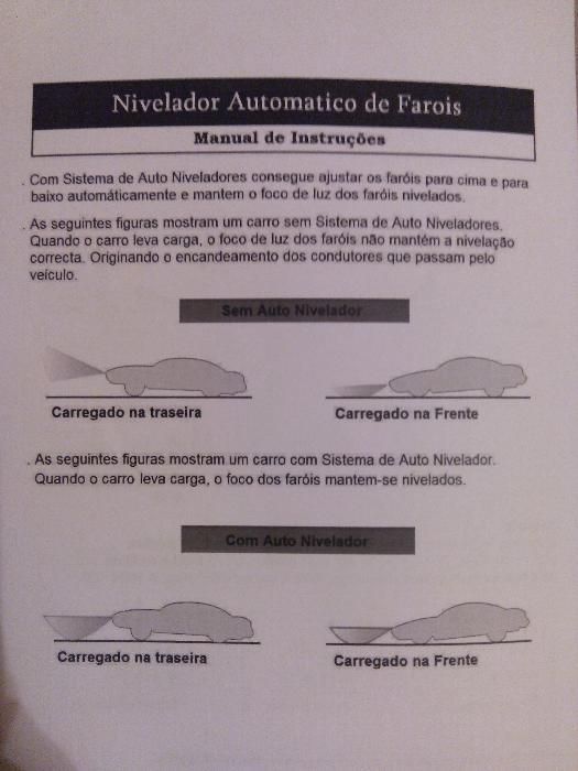 Kit nivelador automático de faróis