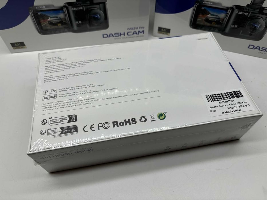 Wideorejestrator samochodowy AZDOME GS63HPRO  4K GPS przód TYŁ + 64GB