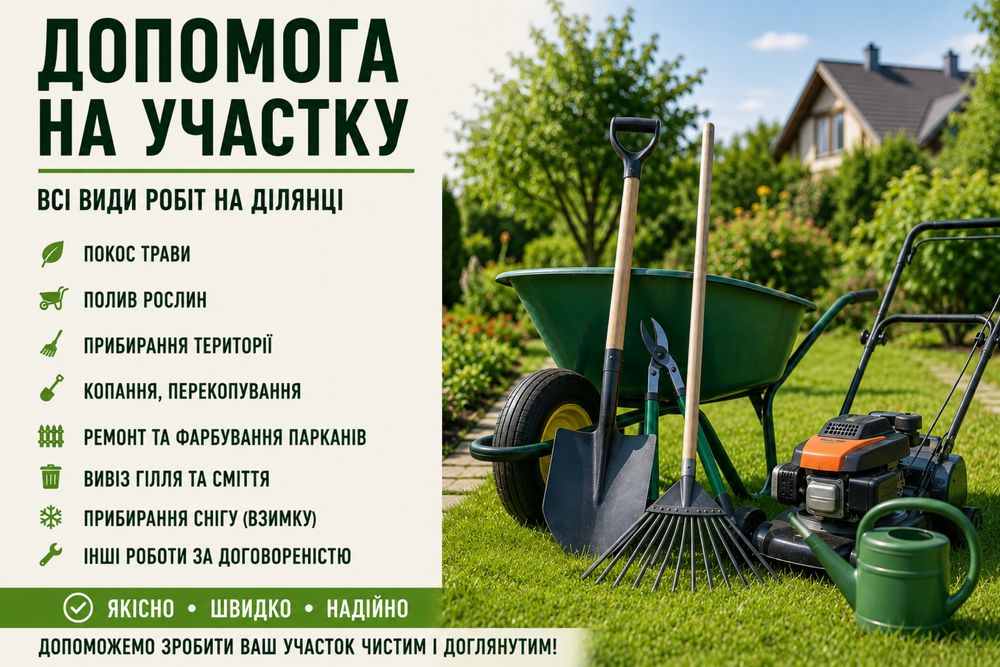 Допомога на участку, різноробочі.