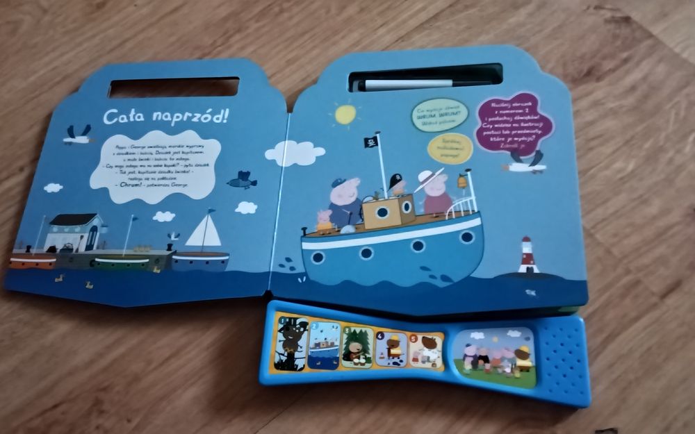 Nowa dźwiękowa książeczka ze zmywalnym flamastrem Peppa Pig