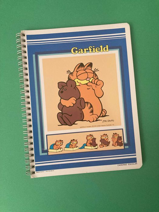 Raros Cadernos Escolares do Garfield Anos 80 Ambar Preço Unitário