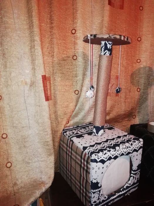 Когтеточка с домиком НОВАЯ