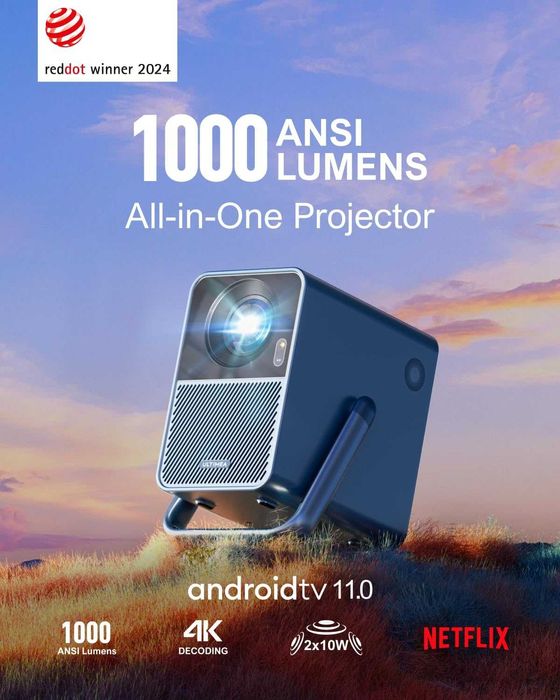 Projektor Ultimea E40 FullHD Android 11 Netflix HDR 120cali 1080 mały