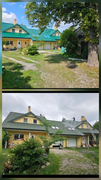 Malowanie dachu,dachów montaz papy termozgrzewalnej  mycie dachu przecieki