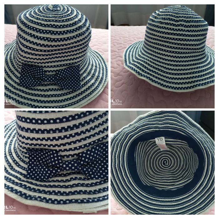 Panamá azul e branco / chapéus