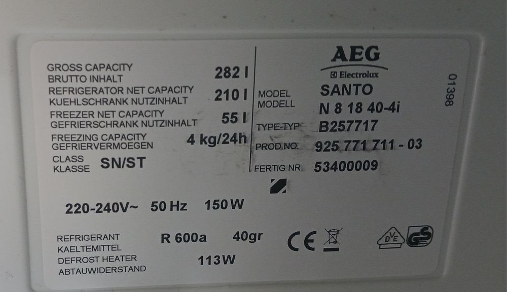 Combinado AEG electrolux