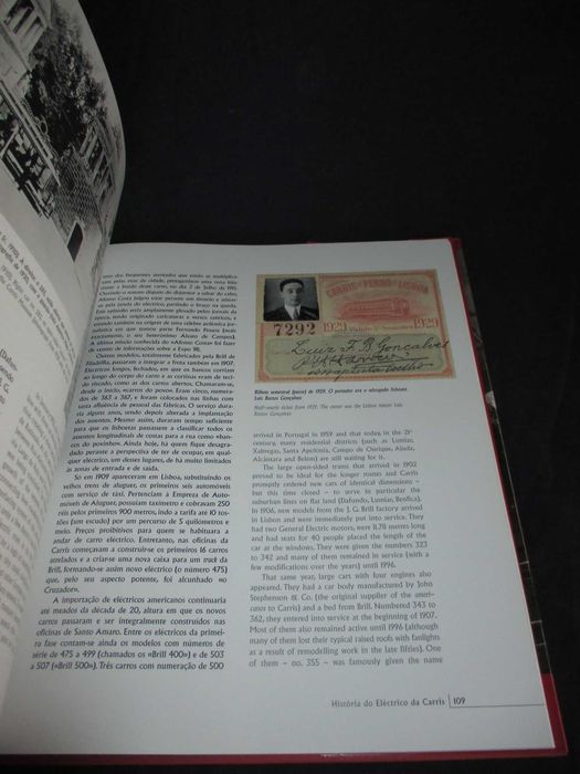 Livro História do Eléctrico da Carris Marina Tavares Dias