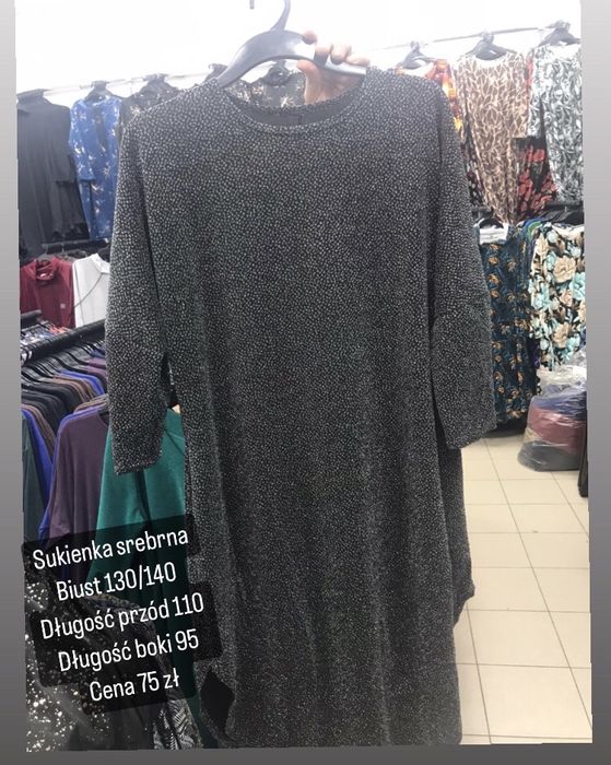 Sukienka z brokatem biust 130/140