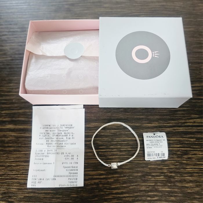 Pandora , Пандора , Срібло оригінал , браслет