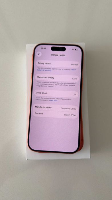 Apple iPhone 17 Pro 256GB 100% "laranja" + caixa original, cabo, capa e fatura