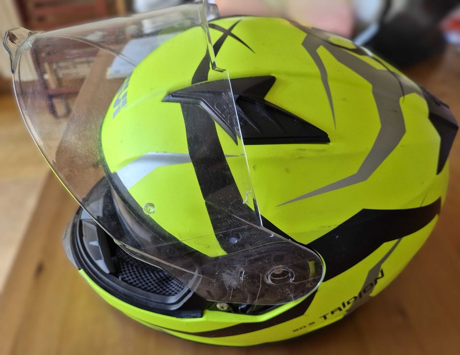 Capacete GIVI Tridion 50.5 Fluo + Luvas — Criança/Infantil (S, 55-56cm)
