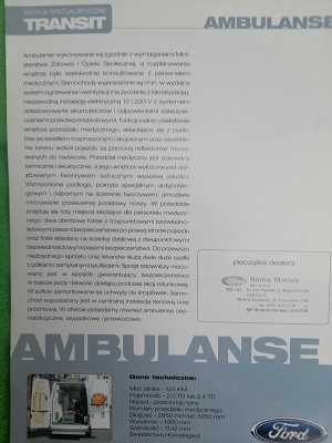 FORD Transit 2.0 TD, 2.4 TD ambulans karetka pogotowia język polski