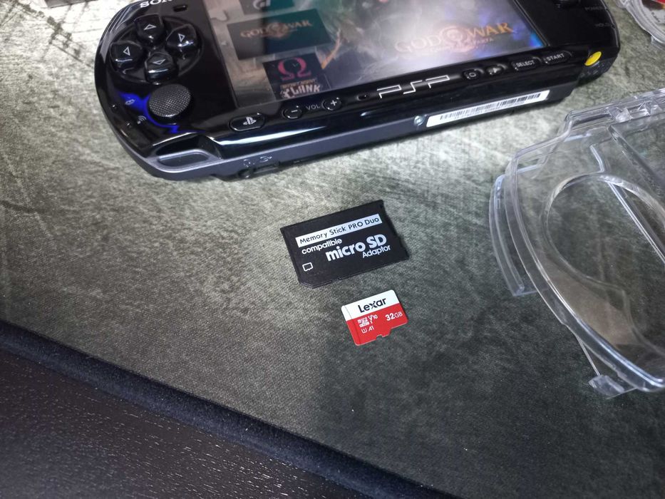 PSP 3004 "Black Piano" - 38 Jogos+MicroSD 32gb+Carregador USB+Bateria