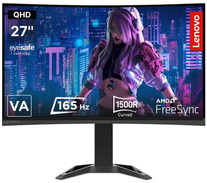 Ігровий монітор Lenovo G27qc-30 (2K, 165Hz, Curved) Стан нового!